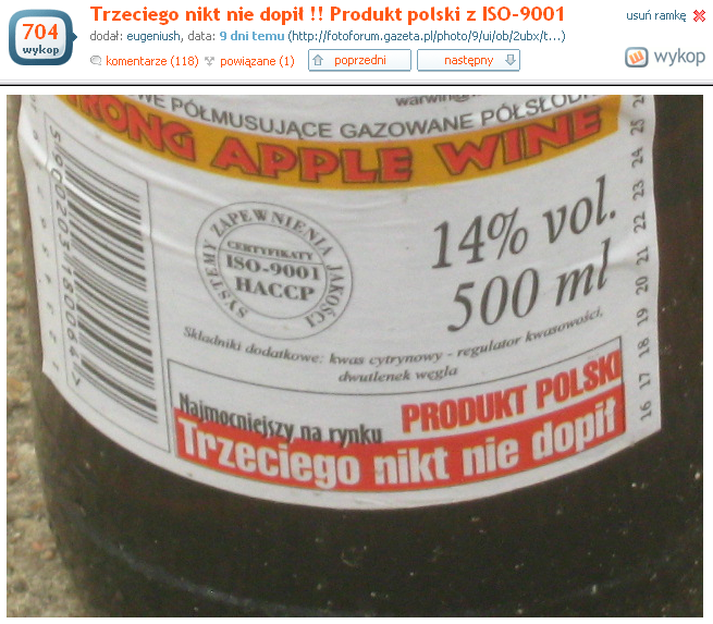 Produkt polski z ISO 9001 - wykop.pl